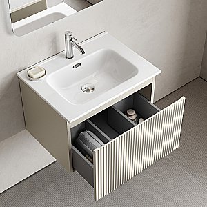 Тумба с раковиной Sancos Snob R 1.0 SNR1.060CE/CN7001 Beige Soft для ванной в интернет-магазине Sanbest