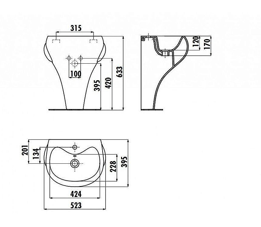 Раковина детская Creavit Ducky 52,3 DC052-0000 белая купить в интернет-магазине Sanbest