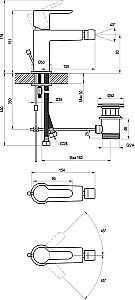 Смеситель для биде Ravak PURI X070144 хром купить в интернет-магазине сантехники Sanbest