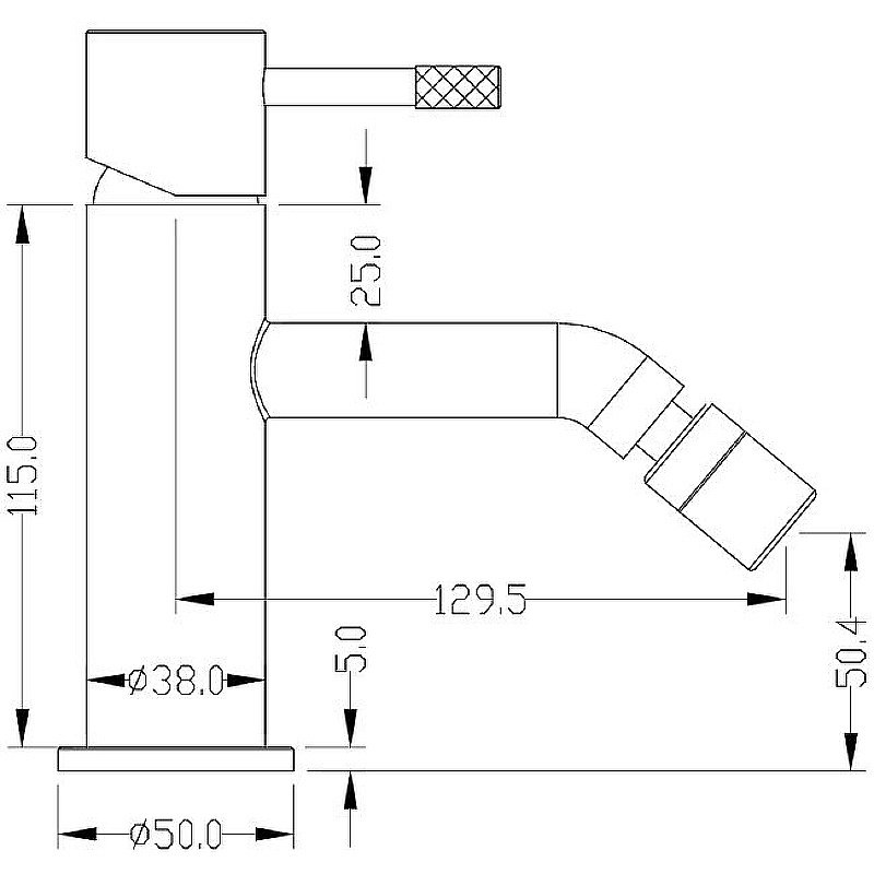 Смеситель для биде Boheme Uno 466-G золото купить в интернет-магазине сантехники Sanbest
