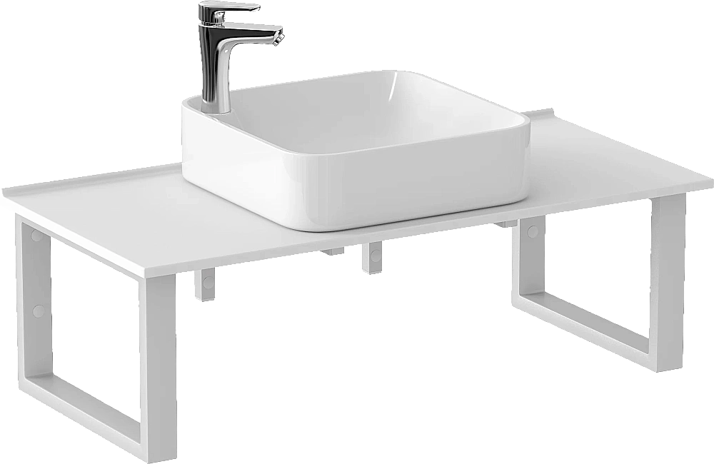 Столешница Good Door 100 подвесная, белая матовая для ванной в интернет-магазине сантехники Sanbest