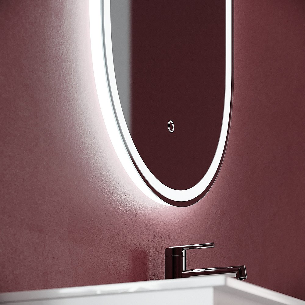 Зеркало Sancos Oval OV45F зеркальное в ванную от интернет-магазине сантехники Sanbest