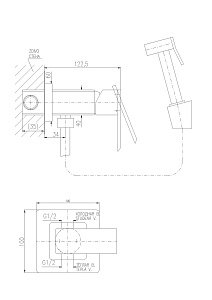 Гигиенический душ Rav-Slezak LOIRA LR547/1Z купить в интернет-магазине сантехники Sanbest