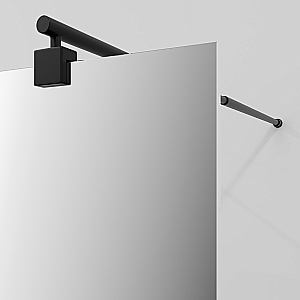 Душевое ограждение WasserKRAFT Vechte 60W46MB-MR 110 фиксатор черный/стекло зеркальное купить в интернет-магазине Sanbest