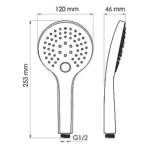 Душевая лейка WasserKRAFT A078 купить в интернет-магазине сантехники Sanbest