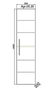 Пенал подвесной Aqwella Аллегро 35 для ванной в интернет-магазине сантехники Sanbest