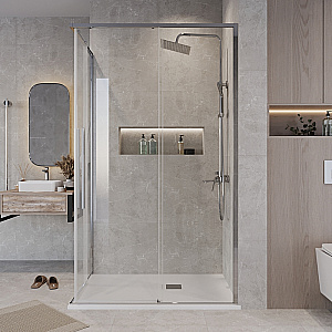 Душевой уголок Grossman Galaxy 90х80 300.K33.01.9080.10.00 стекло прозрачное/профиль хром купить в интернет-магазине Sanbest