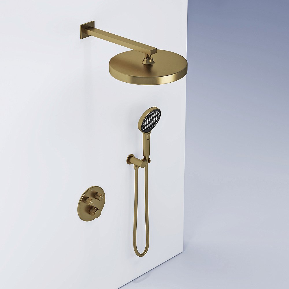 Душевая система Sancos Space SC3006BG брашированное золото купить в интернет-магазине сантехники Sanbest