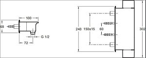 Смеситель для душа Jacob Delafon STANCE E9102-CP купить в интернет-магазине сантехники Sanbest