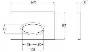 Кнопка для инсталляции BelBagno BB054NERO купить в интернет-магазине сантехники Sanbest