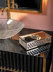 Зеркало Armadi Art Monaco черный с золотом 70 в ванную от интернет-магазине сантехники Sanbest