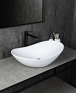 Раковина накладная Gid Lago 61 N9811 51175 белая купить в интернет-магазине Sanbest