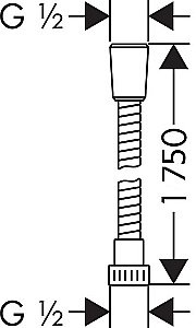 Душевой шланг WeltWasser WW BS 1750-CR хром купить в интернет-магазине сантехники Sanbest