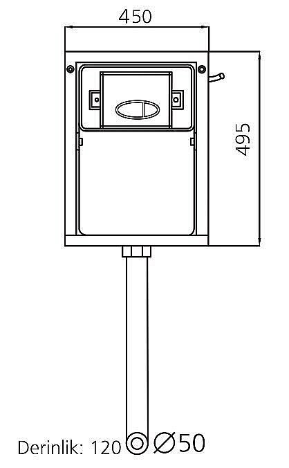 Бачок для скрытого монтажа SantiLine SL-02 купить в интернет-магазине сантехники Sanbest