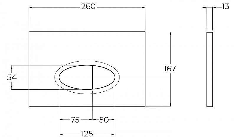 Кнопка для инсталляции BelBagno BB054NERO купить в интернет-магазине сантехники Sanbest