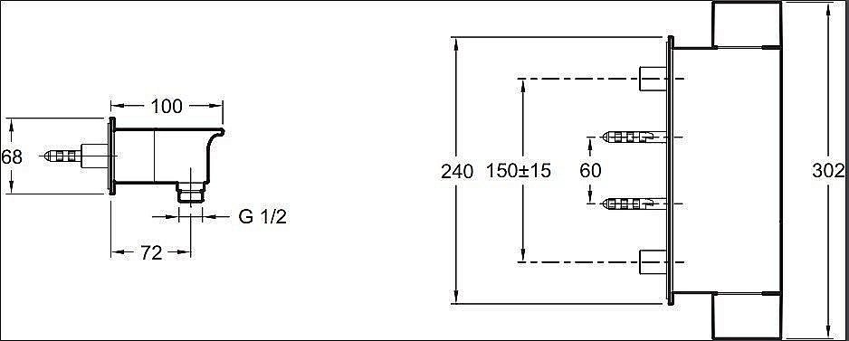 Смеситель для душа Jacob Delafon STANCE E9102-CP купить в интернет-магазине сантехники Sanbest