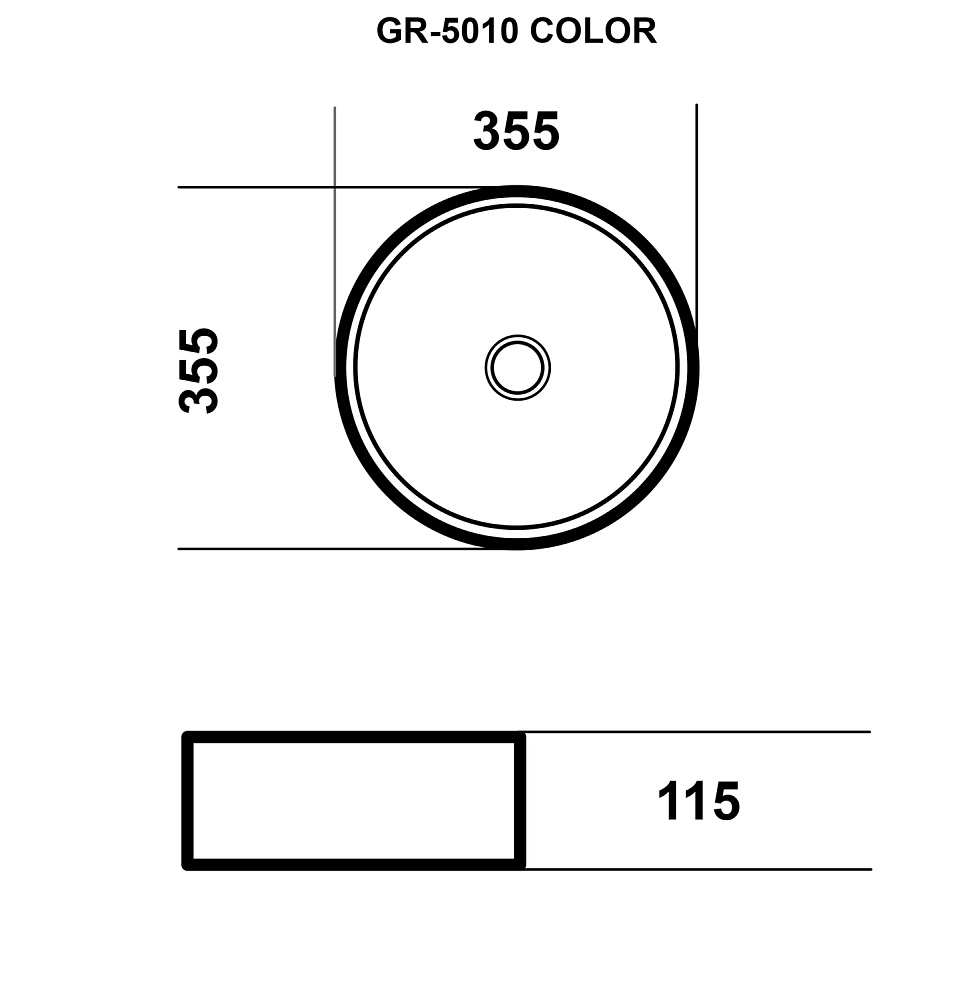 Раковина Grossman Color GR-5010GWL золото/белая купить в интернет-магазине Sanbest