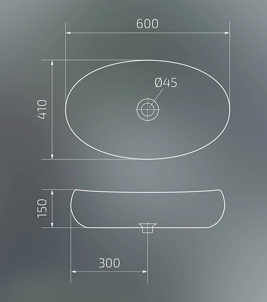 Раковина накладная Gid 60 Mnc161 54403 бежевый мрамор купить в интернет-магазине Sanbest