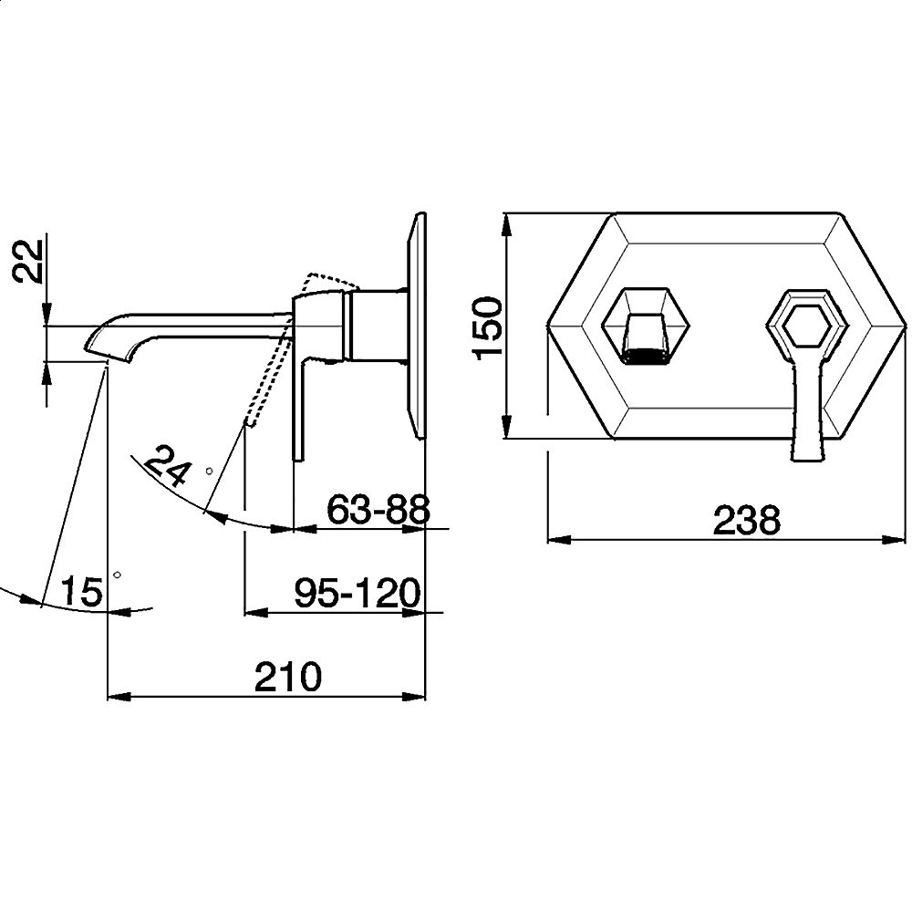 Смеситель для раковины Cisal CHERIE CH0055107E золото купить в интернет-магазине сантехники Sanbest