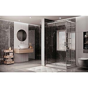 Душевой уголок Ambassador Kingston 14011121 100х90 стекло прозрачное/профиль хром купить в интернет-магазине Sanbest