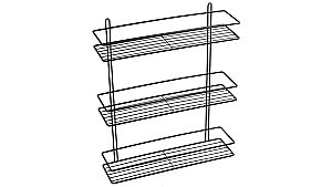 Полка-решетка тройная Fixsen FX-730B-3 черная купить в интернет-магазине сантехники Sanbest