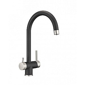 Смеситель для кухни Milacio Ultra MCU.554.MB черный/хром купить в интернет-магазине сантехники Sanbest