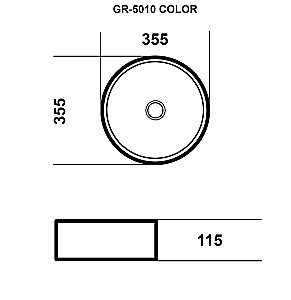 Раковина Grossman Color GR-5010GWL золото/белая купить в интернет-магазине Sanbest