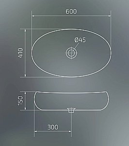 Раковина накладная Gid 60 Mnc161 54403 бежевый мрамор купить в интернет-магазине Sanbest