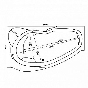 Ванна BAS Мартиника 160x85 купить в интернет-магазине Sanbest