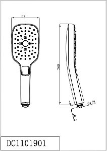 Душевая лейка D&K DC1101901 купить в интернет-магазине сантехники Sanbest