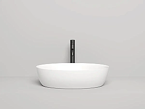 Раковина накладная Salini ALDA 01 110611G 58 из искусственного камня S-Sense, белая глянцевая купить в интернет-магазине Sanbest