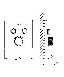 Термостат для душа Grohe Grohtherm SmartControl 29124000 купить в интернет-магазине сантехники Sanbest