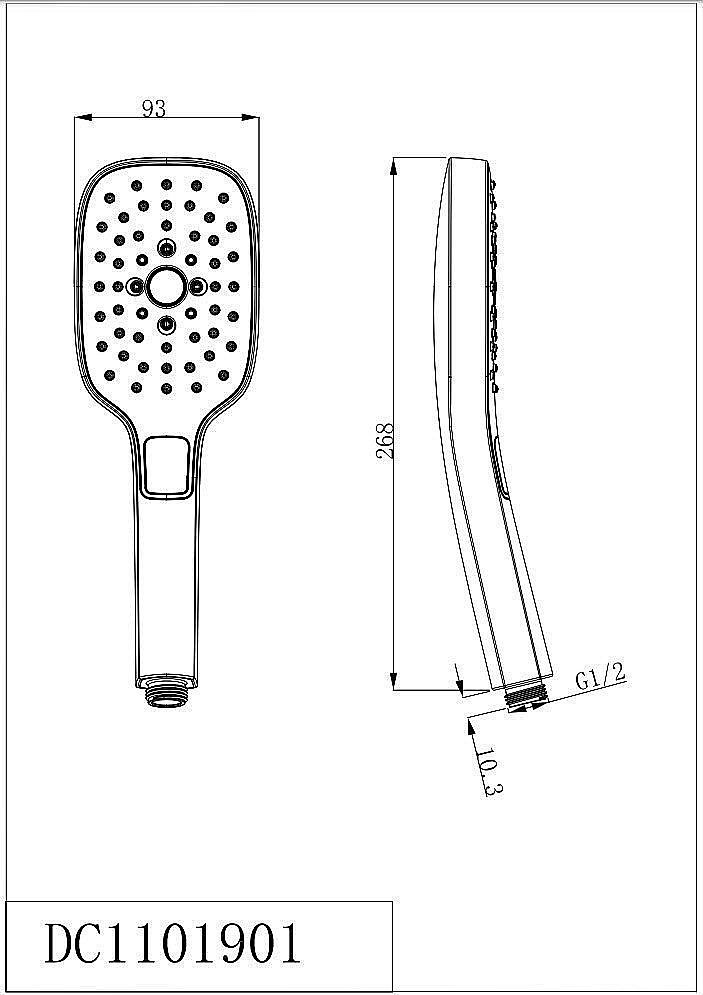 Душевая лейка D&K DC1101901 купить в интернет-магазине сантехники Sanbest
