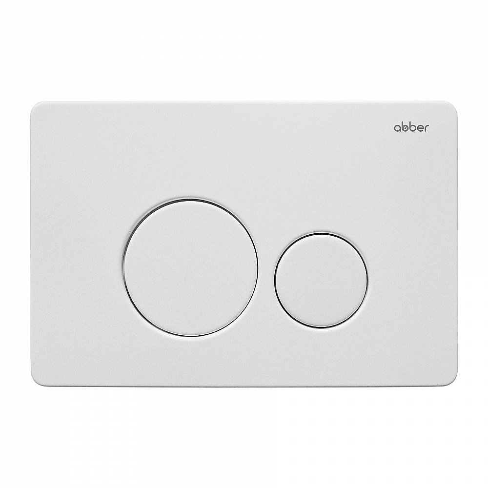 Кнопка для инсталляции ABBER AC0121MW белая матовая купить в интернет-магазине сантехники Sanbest