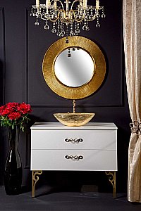 Раковина хрустальная Armadi Art NeoArt 51 814 золото купить в интернет-магазине Sanbest