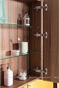 Зеркальный шкаф Aquanet Нью-Йорк 60 орех купить в интернет-магазине сантехники Sanbest