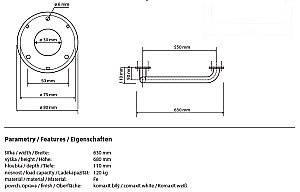 Поручень Bemeta Help program 68x63 белый купить в интернет-магазине сантехники Sanbest
