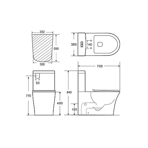 Унитаз Orange C07-050w смыв торнадо, безободковый, с бачком, с крышкой микролифт купить в интернет-магазине Sanbest