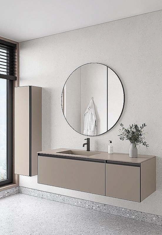 Пенал Armadi Art QUATRO DAPHNE профиль ANTHRACITE для ванной в интернет-магазине сантехники Sanbest