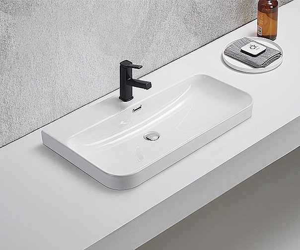 Раковина встраиваемая Gid 9580s белая купить в интернет-магазине Sanbest