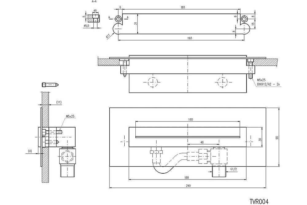 Излив для душа Rav-Slezak TVR004 хром купить в интернет-магазине сантехники Sanbest