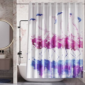 Текстильная шторка для ванны WasserKRAFT Lossa SC-81102 купить в интернет-магазине сантехники Sanbest
