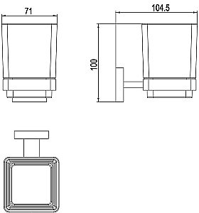 Стакан для зубных щеток Timo Selene 17033/17 купить в интернет-магазине сантехники Sanbest