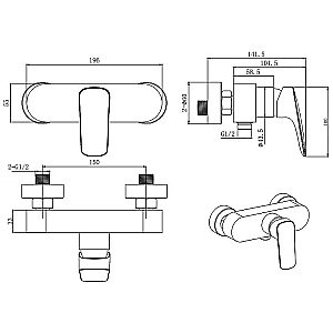 Смеситель для душа Aquatek Вега AQ1060CR хром купить в интернет-магазине сантехники Sanbest