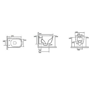 Унитаз подвесной Kerasan Tribeca 5114 безободковый купить в интернет-магазине Sanbest