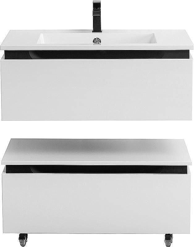 Нижняя тумба Cezares SLIDER-800-1C-PI-BO белый для ванной в интернет-магазине сантехники Sanbest