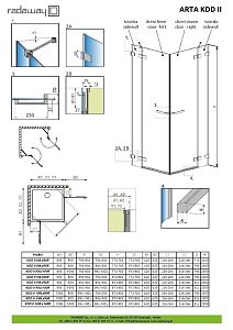 Душевой уголок Radaway Arta KDD II 90x100 купить в интернет-магазине Sanbest