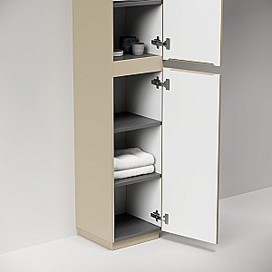 Шкаф-пенал напольный Sancos Folk Floor PFL35FCP капучино для ванной в интернет-магазине сантехники Sanbest