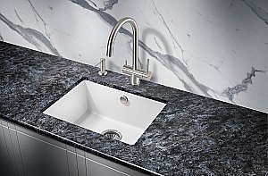 Мойка кухонная Milacio Leon 55 Cuarzo MC.77082 белая купить в интернет-магазине сантехники Sanbest