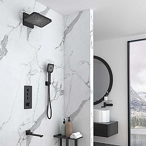 Душевая система Vincea Inspire VSFW-433TI4MB черная матовая купить в интернет-магазине сантехники Sanbest